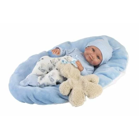 Panenka NEW BORN 40cm miminko kluk na modré dece Nejlepší Volba